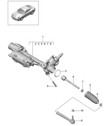 Steering gear 991.1 Carrera 2012-16