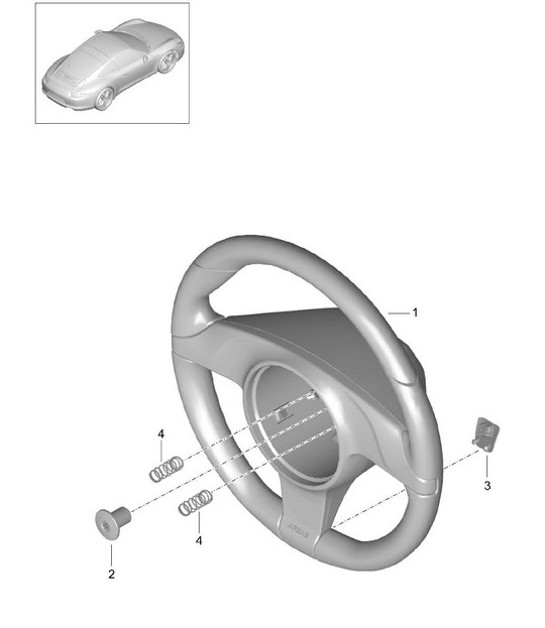 Lenkräder – Schaltgetriebe, 7-Gang-Schaltgetriebe – 991.1 Carrera 2012–16