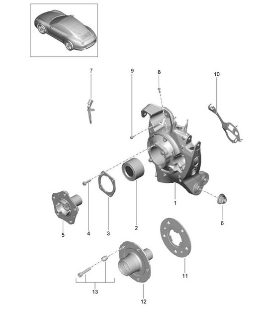 Diagram 501-000 Porsche 971.1 Panamera 4S Diesel 4.0L Twin-Turbo V8 Sport Turismo 2017-18 
