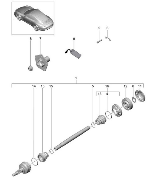 Diagram 501-005 Porsche 944 2.7L 8V 1988-89 