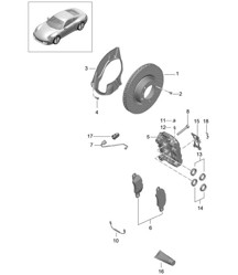 Scheibenbremse / Vorderachse - Carrera 4, Carrera 4S, 4 GTS - 991.1 2012-16