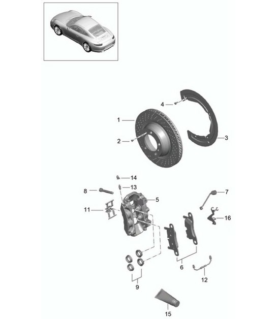 Diagram 603-001 Porsche Macan (95B) MK1 (2014-2018) Wheels, Brakes