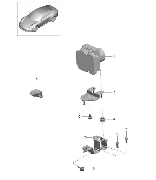 Diagram 605-000 Porsche 957 Cayenne S / GTS 4.8L 2007-10 Wheels, Brakes