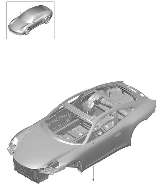 Diagram 801-000 Porsche 911 & 912 (1965-1989) Body