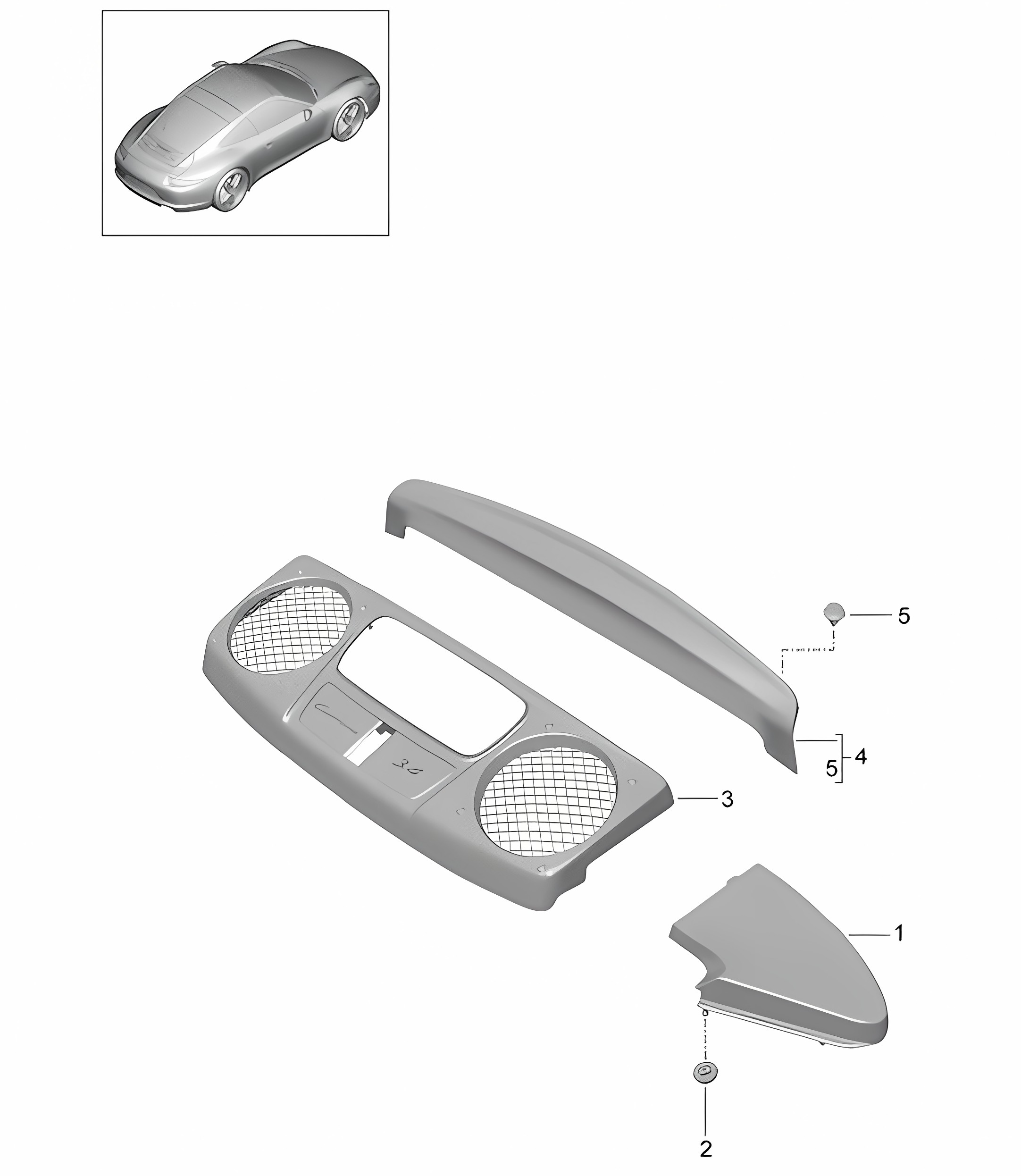Trim / Engine compartment 991.1 2012-16