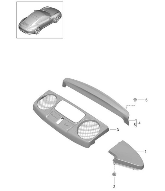 Diagram 801-080 Porsche 991.1 Turbo 3.8L (520 Bhp) 2014-16 Body