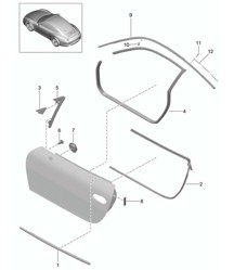 Türdichtung und Verkleidung - COUPE - 991.1 2012-16