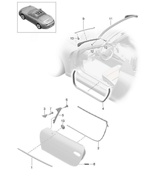 Diagram 804-015 Porsche 997 MK1 GT3 / GT3 RS 2007-09 Body