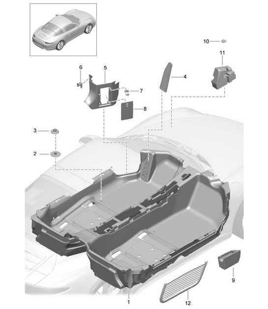 Diagram 807-012 Porsche Cayman 2.7L 981 2013-16 Body