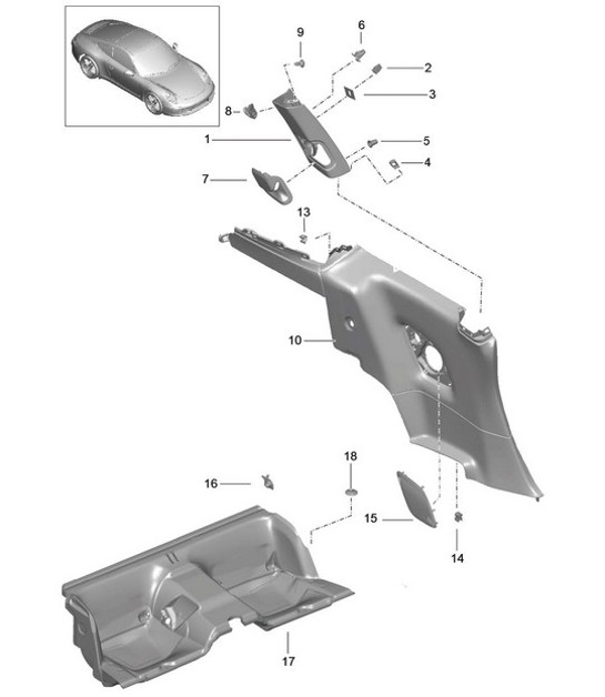 Diagram 807-020 Porsche 991.1 Turbo 3.8L (520 Bhp) 2014-16 Body