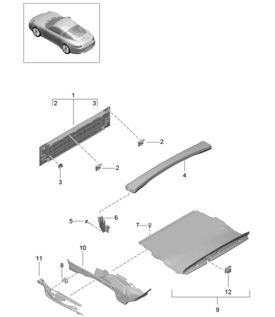 Diagram 807-040 Porsche 356 (1950-1965) Body