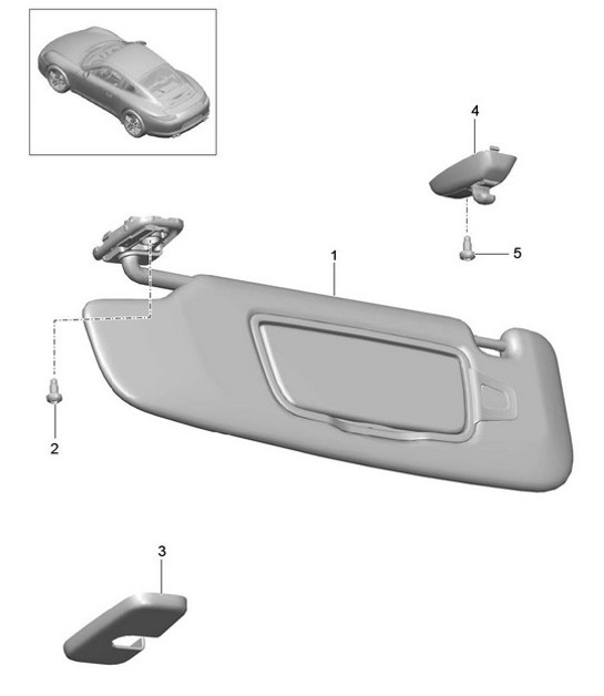 Diagram 807-069 Porsche Boxster 981 S / GTS 3.4L 2012-16 Body