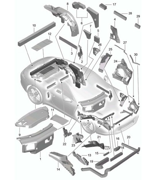 Diagram 807-080 Porsche 993 (911) C2S 1994-97 Body