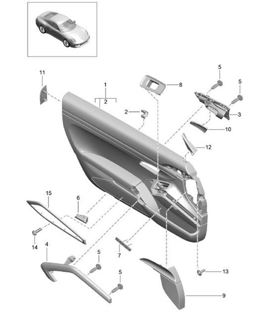 Diagram 808-015 Porsche 991.2 Cabriolet 2 3.0L (370 Bhp) 2016-19 Body