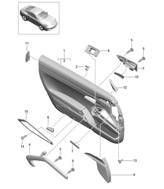 Diagram 808-025 Porsche Cayman 2.7L 981 2013-16 Body