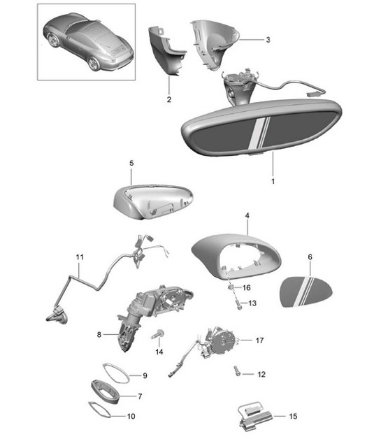 Diagram 809-050 Porsche 911 & 912 (1965-1989) Body