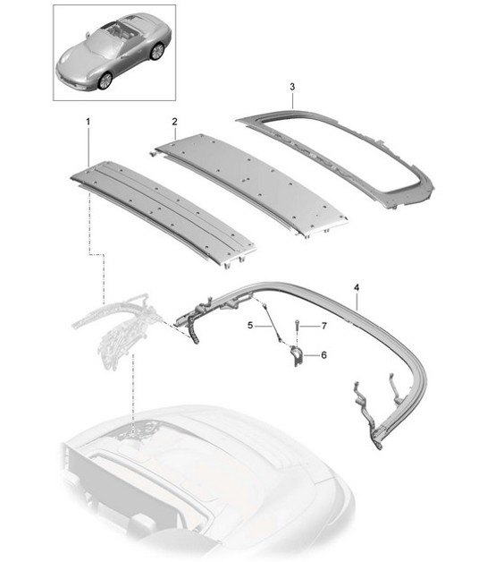 Diagram 811-020 Porsche 356 (1950-1965) Body