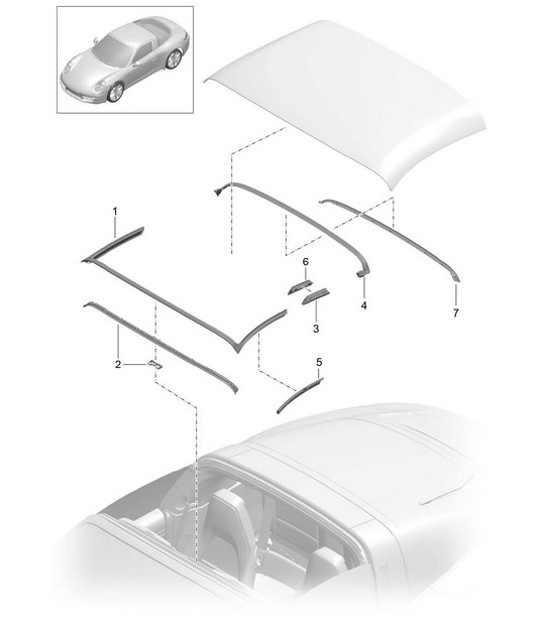 Diagram 811-032 Porsche 911 & 912 (1965-1989) Body