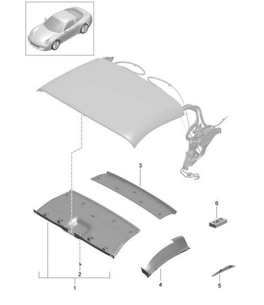Diagram 811-042 Porsche 911 & 912 (1965-1989) Body