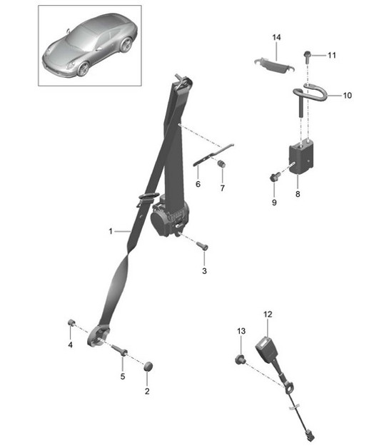 Diagram 812-000 Porsche 914 (1970-1976) Body
