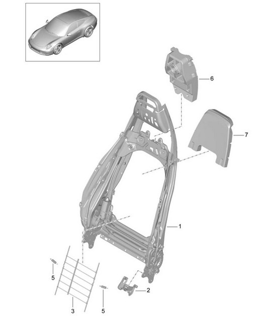 Diagram 817-021 Porsche 924 (1977-1988) Body