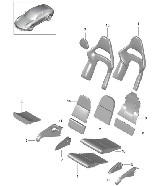Diagram 817-032 Porsche Boxster 986/987/981 (1997-2016) Body
