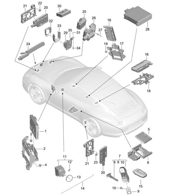 Diagram 901-004 Porsche 944 2.5L 8V 1982-87 