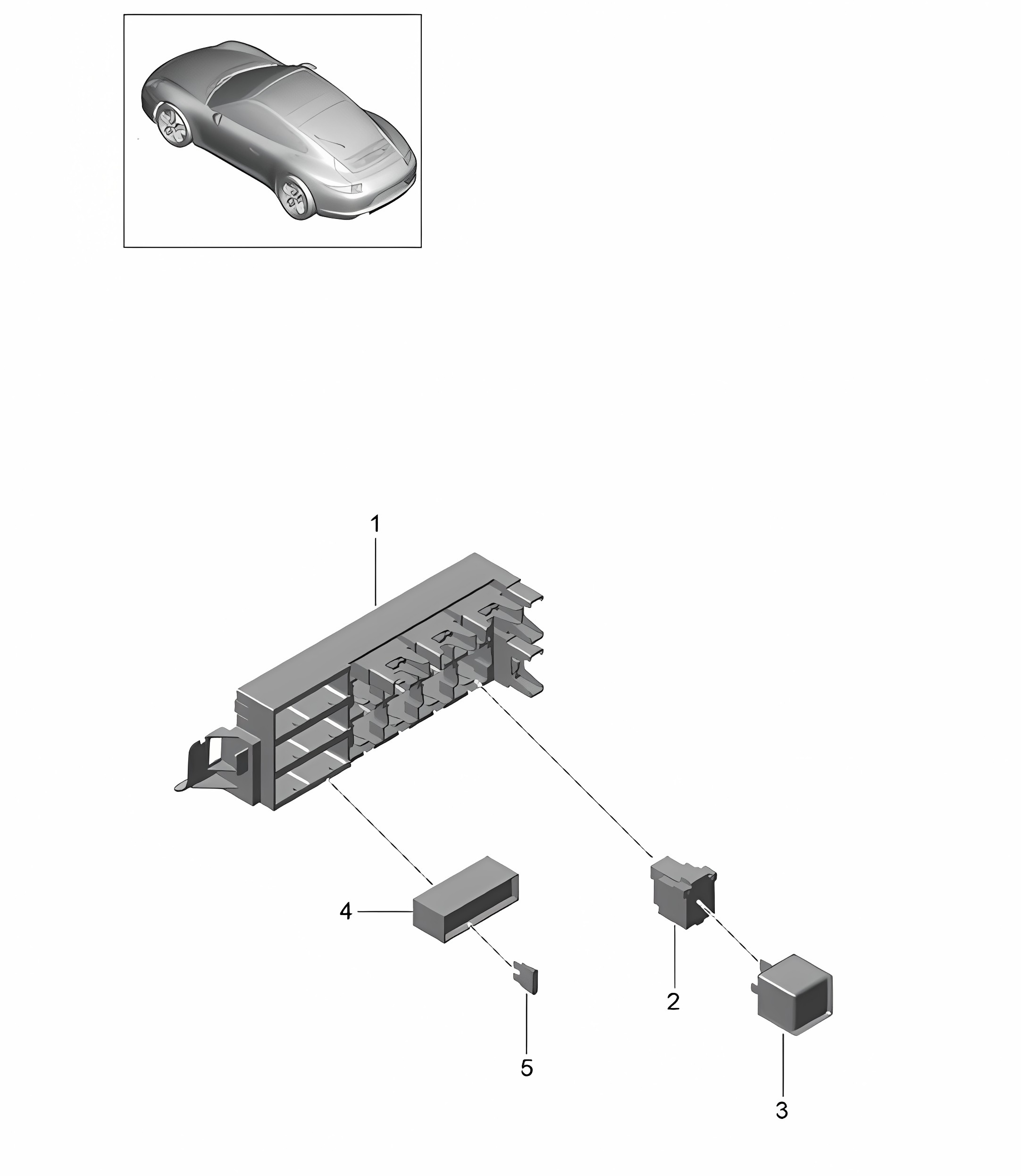 Central electrics / Rear end 991.1 2012-16
