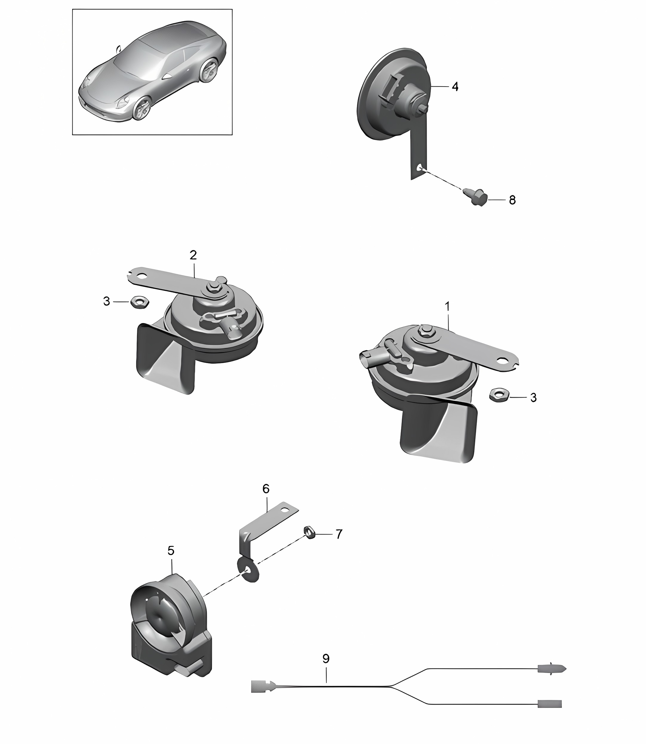 Fanfare / Signal horn alarm system 9191.1 2012-16