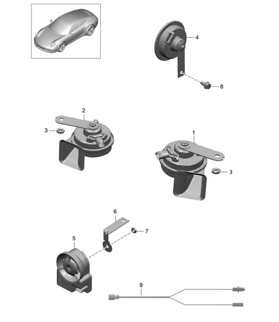 Diagram 903-000 Porsche 944 2.5L 8V 1982-87 