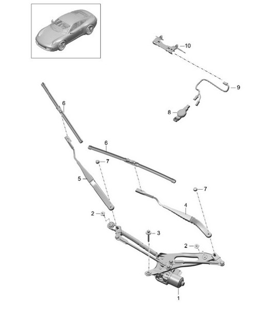 Diagram 904-000 Porsche 911 & 912 (1965-1989) Équipement électrique