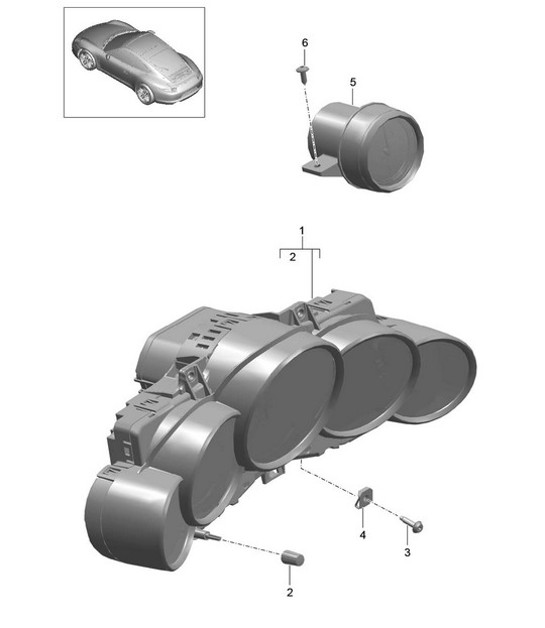 Diagram 906-000 Porsche 911 & 912 (1965-1989) Electrical equipment