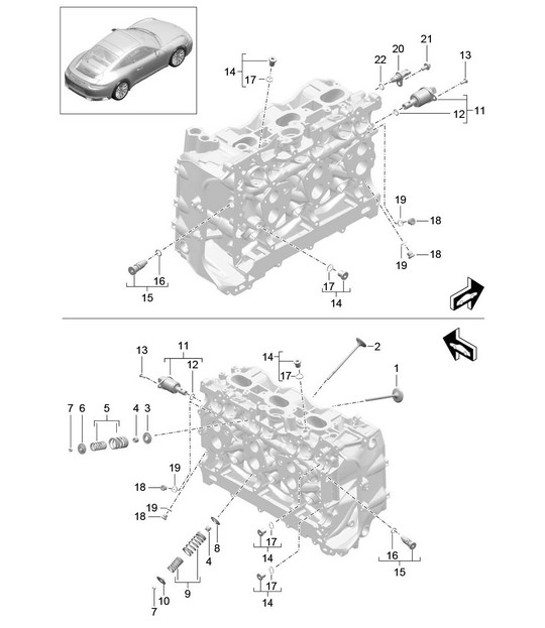Diagram 103-005 Porsche Panamera 970 MK2 (2014-2016) Engine