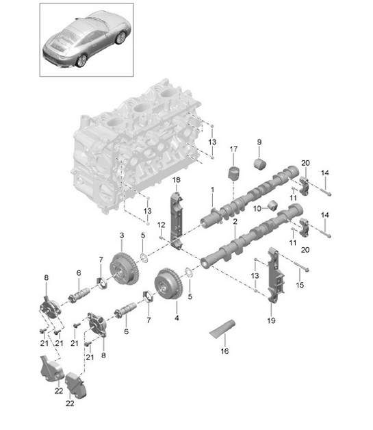 Diagram 103-010 Porsche Macan (95B) MK1 (2014-2018) Engine