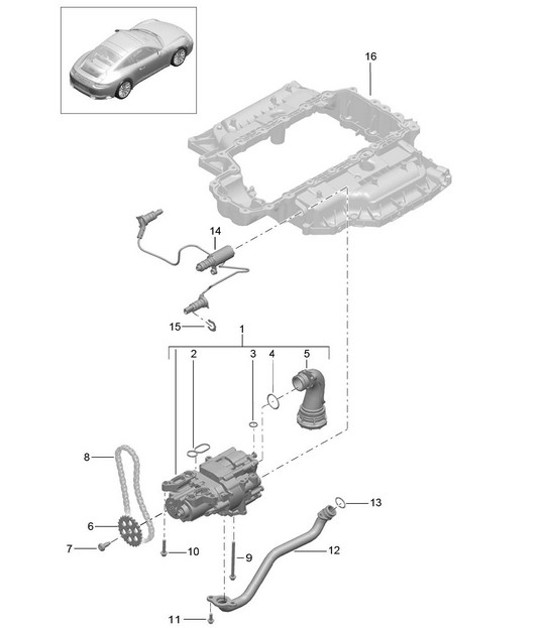 Diagram 104-000 Porsche 924S 2.5L 1986-87 