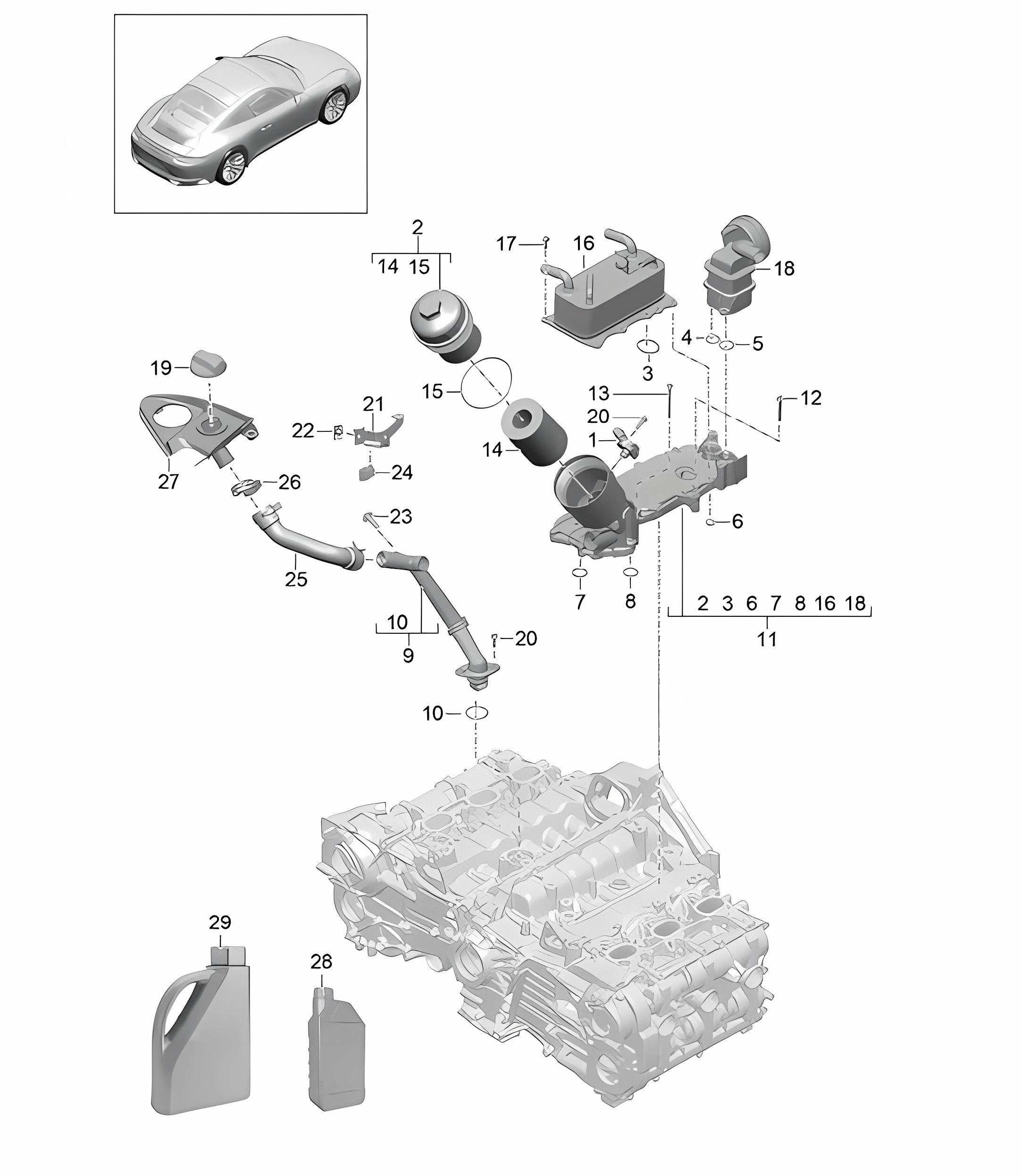 Engine lubrication 991.2 Carrera 2017-19