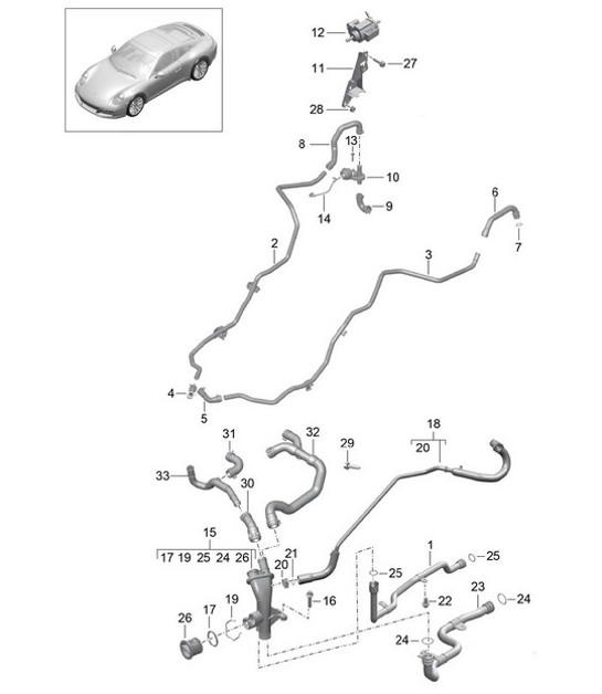 Diagram 105-005 Porsche 944S 2.5L 16V 1987-88 