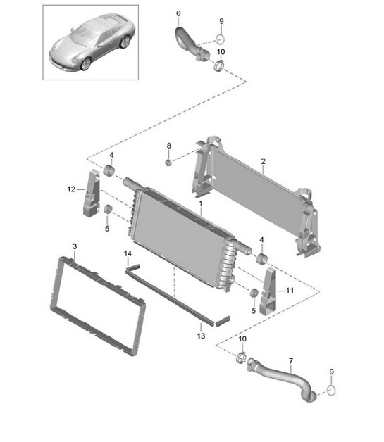 Diagram 105-017 Porsche 997 MK1 GT3 / GT3 RS 2007-09 Engine