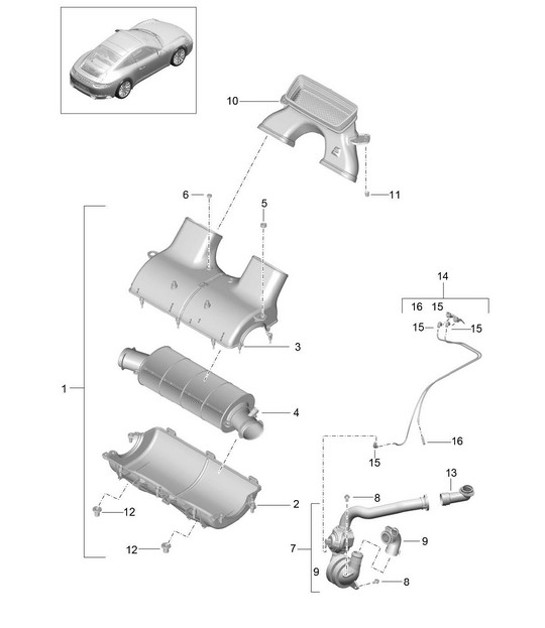 Diagram 106-000 Porsche 95B.1 Macan Petrol 2.0L (237Bhp) 2014-18 Engine