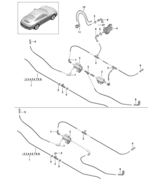 Diagram 106-005 Porsche Cayman 718C (982C) 2017>> Engine