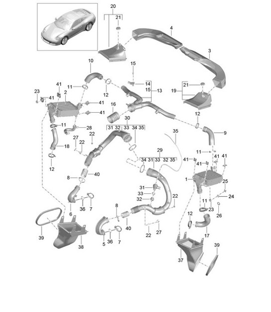 Diagram 107-020 Porsche 993 (911) (1994-1998) Engine