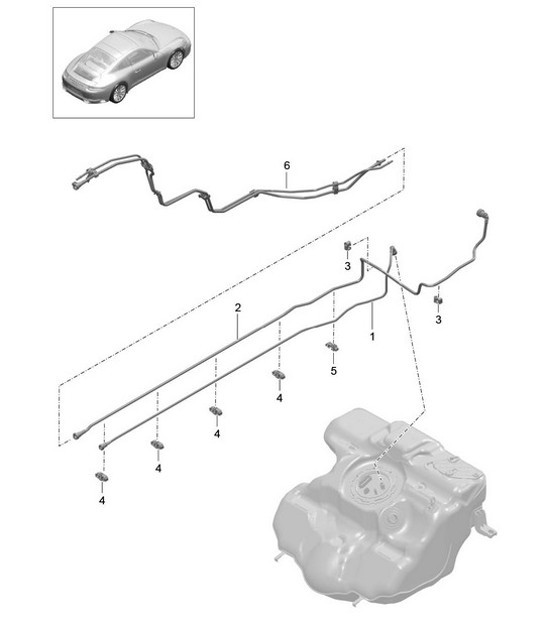 Diagram 201-005 Porsche Cayenne 9YA (E3) 2018-2023 