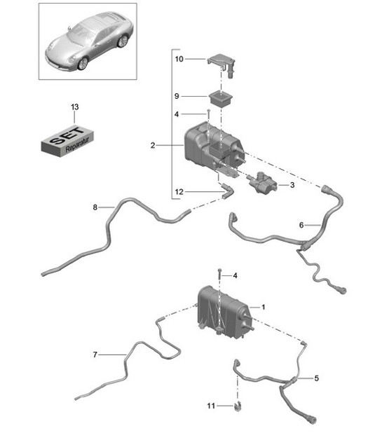 Diagram 201-020 Porsche Cayenne 9YA (E3) 2018-2023 