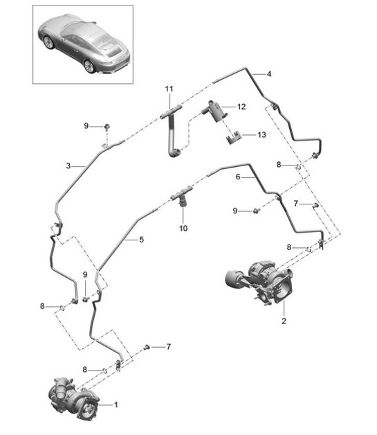 Diagram 202-007 Porsche 924S 2.5L 1986-87 