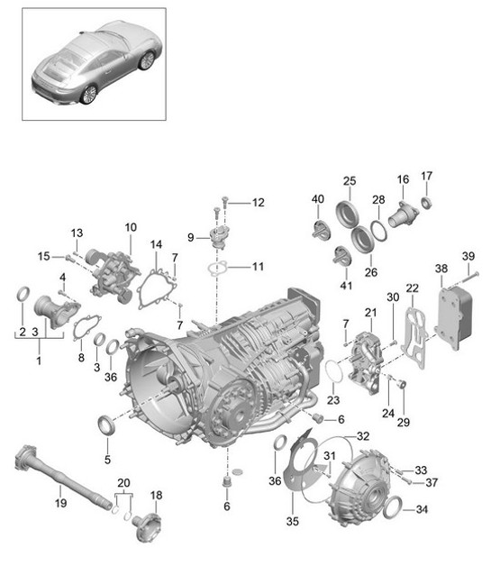 Diagram 302-010 Porsche Cayman S 3.4L 987C 2005-08 Transmission