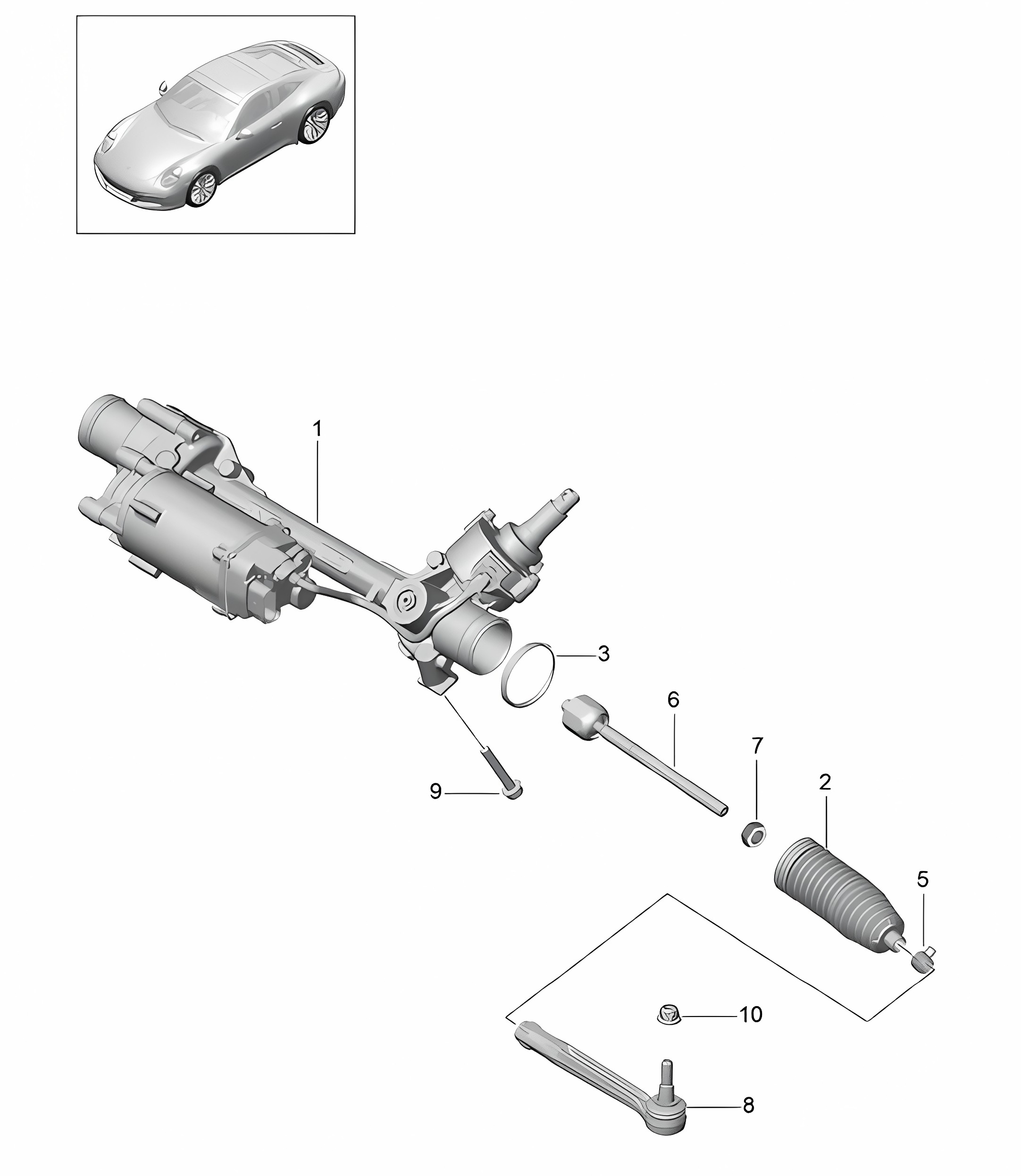 Steering gear / Steering parts 991.2 Carrera 2017-19