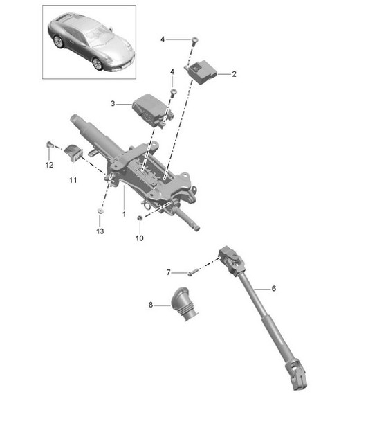 Diagram 403-006 Porsche 911 1987-1989 3.2L G50 Front Axle, Steering 