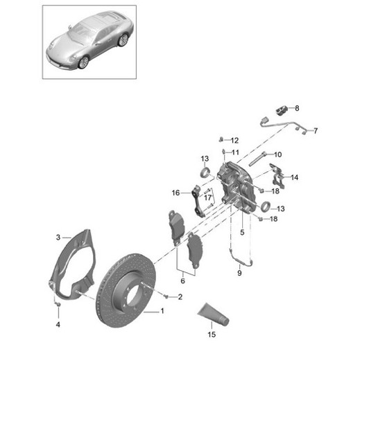 Diagram 602-000 Porsche Macan (95B) MK1 (2014-2018) Wheels, Brakes