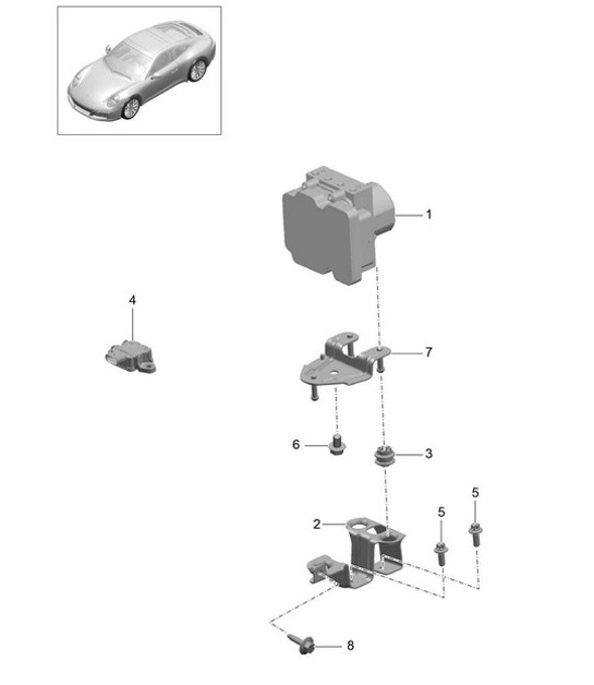 Diagram 605-000 Porsche 997 MK1 Carrera 2S 3.8L 2005-08 Wheels, Brakes