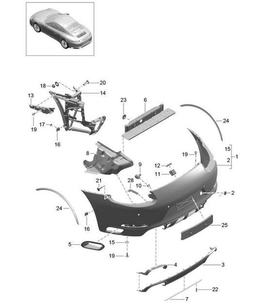 Diagram 802-010 Porsche Boxster 718 (982) 2017>> Body